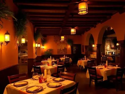 Restaurante local con comida recién servida