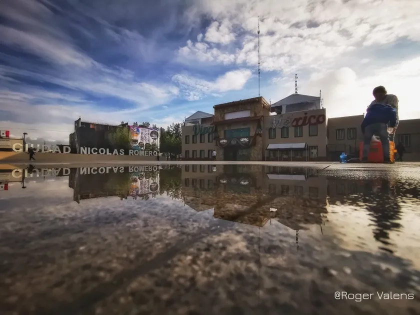 Plaza San Pedro con letras de Ciudad Nicolás Romero